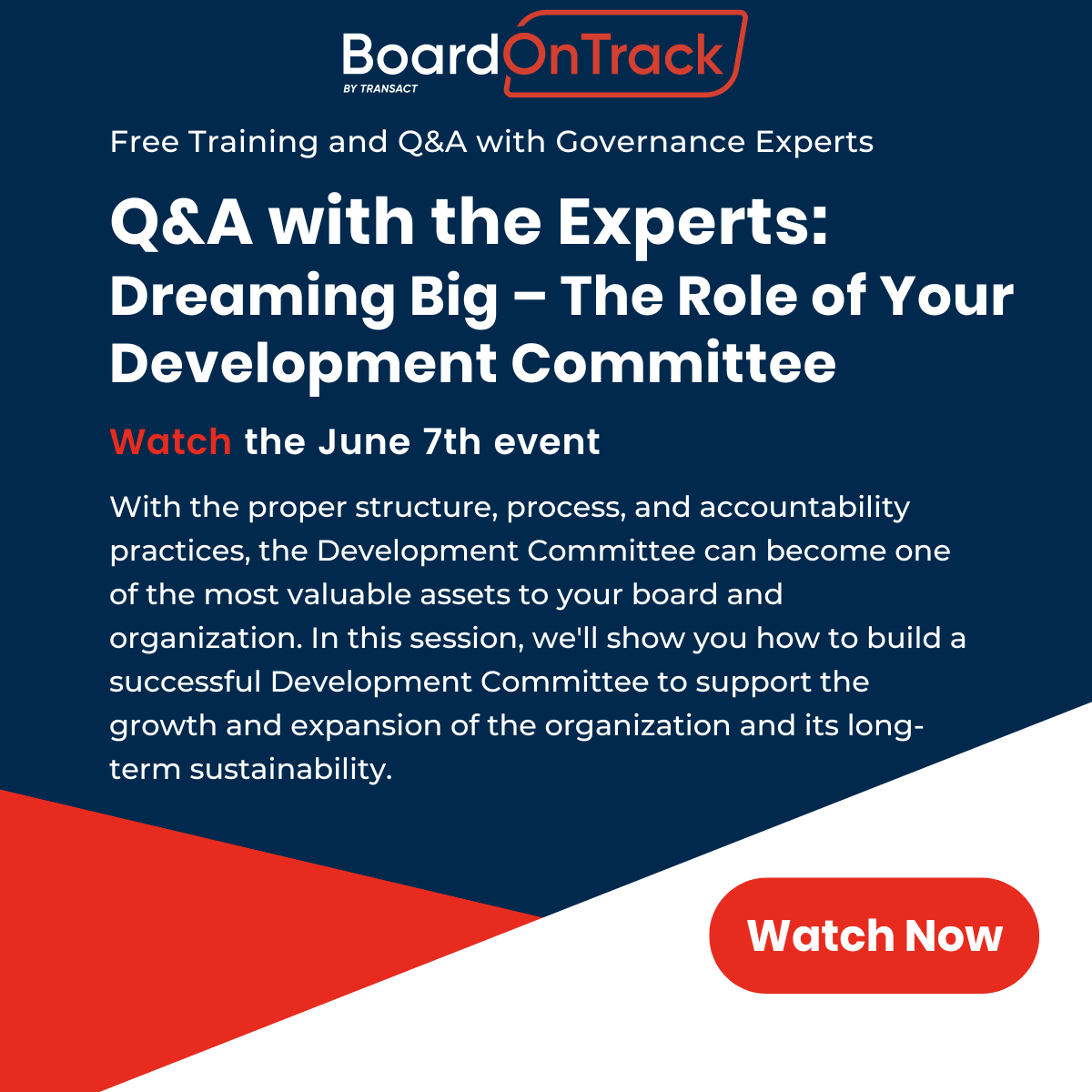 Dreaming Big – The Role of Your Development Committee 