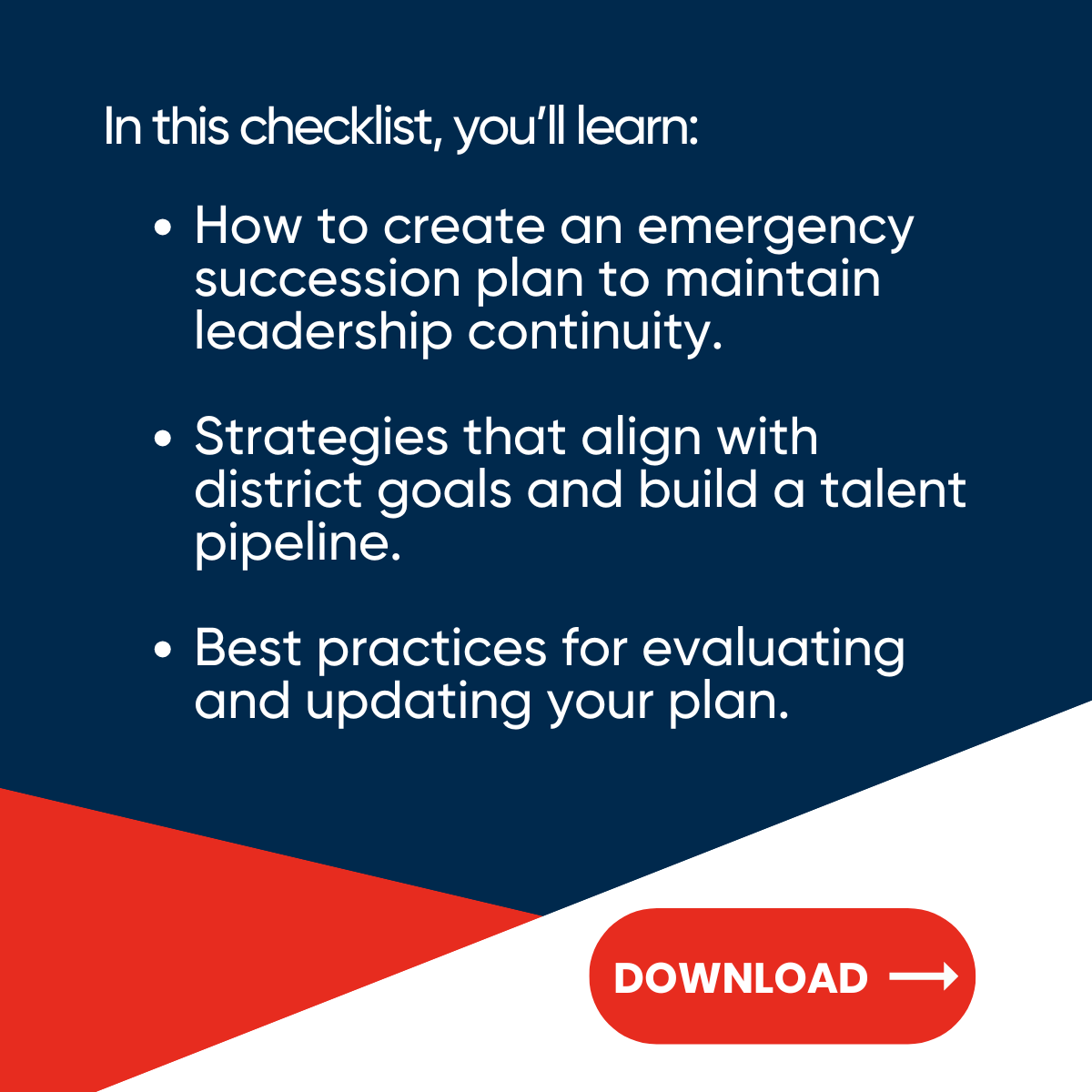 Superintendent Succession Planning Checklist - BOT LP Image